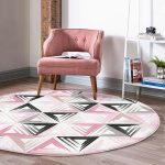 - RealHomes Dijital Baskılı Kaymaz Tabanlı Comfort Yuvarlak Halı - Realhomes  Realhomes Renkli Üçgen Motifler Dijital Baskılı Pembe Banyo Yıkanabilir Kaymaz Tabanlı Yuvarlak Halı Realhomes