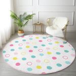 - RealHomes Dijital Baskılı Kaymaz Tabanlı Comfort Yuvarlak Halı - Realhomes  Realhomes Renkli Puantiyeli Dijital Baskılı Pembe Mutfak Yıkanabilir Kaymaz Tabanlı Yuvarlak Kadife Halı Realhomes