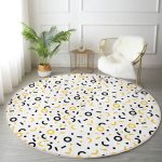 - RealHomes Dijital Baskılı Kaymaz Tabanlı Comfort Yuvarlak Halı - Realhomes Realhomes Geometrik Motifli Dijital Baskılı Gold Koridor ve Antre Yıkanabilir Kaymaz Tabanlı Yuvarlak Halı Realhomes