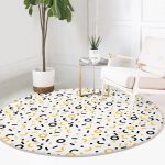 - RealHomes Dijital Baskılı Kaymaz Tabanlı Comfort Yuvarlak Halı - Realhomes Realhomes Geometrik Motifli Dijital Baskılı Gold Koridor ve Antre Yıkanabilir Kaymaz Tabanlı Yuvarlak Halı Realhomes