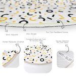 - RealHomes Dijital Baskılı Kaymaz Tabanlı Comfort Yuvarlak Halı - Realhomes Realhomes Geometrik Motifli Dijital Baskılı Gold Koridor ve Antre Yıkanabilir Kaymaz Tabanlı Yuvarlak Halı Realhomes