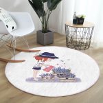 - RealHomes Dijital Baskılı Kaymaz Tabanlı Comfort Yuvarlak Halı - Realhomes  Realhomes Kız Temalı Dijital Baskılı Lacivert Çocuk ve Genç Odası Yıkanabilir Kaymaz Tabanlı Yuvarlak Halı Realhomes