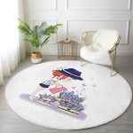 - RealHomes Dijital Baskılı Kaymaz Tabanlı Comfort Yuvarlak Halı - Realhomes  Realhomes Kız Temalı Dijital Baskılı Lacivert Çocuk ve Genç Odası Yıkanabilir Kaymaz Tabanlı Yuvarlak Halı Realhomes