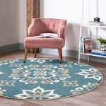 - RealHomes Dijital Baskılı Kaymaz Tabanlı Comfort Yuvarlak Halı - Realhomes Özel Tasarım Motifli Dijital Baskılı Modern Renkli Salon ve Oturma Odası Yıkanabilir Kaymaz Tabanlı Yuvarlak Halı Realhomes