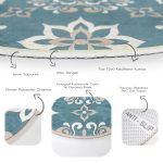 - RealHomes Dijital Baskılı Kaymaz Tabanlı Comfort Yuvarlak Halı - Realhomes Özel Tasarım Motifli Dijital Baskılı Modern Renkli Salon ve Oturma Odası Yıkanabilir Kaymaz Tabanlı Yuvarlak Halı Realhomes