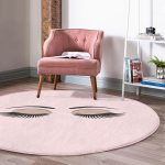 - RealHomes Dijital Baskılı Kaymaz Tabanlı Comfort Yuvarlak Halı - Realhomes  Realhomes Modern Kirpik Dijital Baskılı Pembe Yatak Odası Yıkanabilir Kaymaz Tabanlı Yuvarlak Kadife Halı Realhomes