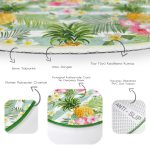 - RealHomes Dijital Baskılı Kaymaz Tabanlı Comfort Yuvarlak Halı - Realhomes Realhomes Tropik Bitki Desenli Dijital Baskılı Yeşil Outdoor Yıkanabilir Kaymaz Tabanlı Yuvarlak Halı Realhomes