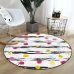 - RealHomes Dijital Baskılı Kaymaz Tabanlı Comfort Yuvarlak Halı - Realhomes  Realhomes Yatay Temalı Gökkuşağı Puanlı Modern Renkli Mutfak Yıkanabilir Kaymaz Tabanlı Yuvarlak Halı Realhomes