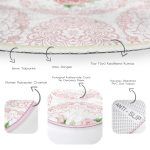 - RealHomes Dijital Baskılı Kaymaz Tabanlı Comfort Yuvarlak Halı - Realhomes  Realhomes Hint Motifli Gül Desenli Dijital Baskılı Pembe Yatak Odası Yıkanabilir Kaymaz Tabanlı Yuvarlak Halı Realhomes