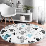 - RealHomes Dijital Baskılı Kaymaz Tabanlı Comfort Yuvarlak Halı - Realhomes  Realhomes Puanlı Çöl Bitkisi Modern Siyah Mutfak Yıkanabilir Kaymaz Tabanlı Yuvarlak Kadife Halı Realhomes