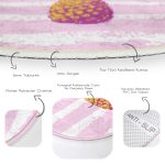 - RealHomes Dijital Baskılı Kaymaz Tabanlı Comfort Yuvarlak Halı - Realhomes  Realhomes Canlı Renkli Ananas Motifli Dijital Baskılı Pembe Mutfak Yıkanabilir Kaymaz Tabanlı Yuvarlak Halı Realhomes