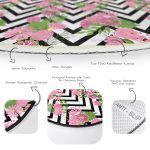 - RealHomes Dijital Baskılı Kaymaz Tabanlı Comfort Yuvarlak Halı - Realhomes  Realhomes Zikzak Zebra Desenli Ogea Pembe Mutfak Yıkanabilir Kaymaz Tabanlı Yuvarlak Kadife Halı Realhomes