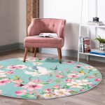 - RealHomes Dijital Baskılı Kaymaz Tabanlı Comfort Yuvarlak Halı - Realhomes  Realhomes Ebabil Kuşları Motifli Modern Turkuaz Mutfak Yıkanabilir Kaymaz Tabanlı Yuvarlak Halı Realhomes