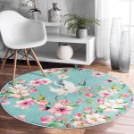 - RealHomes Dijital Baskılı Kaymaz Tabanlı Comfort Yuvarlak Halı - Realhomes  Realhomes Ebabil Kuşları Motifli Modern Turkuaz Mutfak Yıkanabilir Kaymaz Tabanlı Yuvarlak Halı Realhomes
