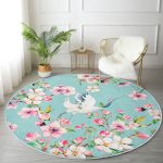 - RealHomes Dijital Baskılı Kaymaz Tabanlı Comfort Yuvarlak Halı - Realhomes  Realhomes Ebabil Kuşları Motifli Modern Turkuaz Mutfak Yıkanabilir Kaymaz Tabanlı Yuvarlak Halı Realhomes
