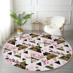 - RealHomes Dijital Baskılı Kaymaz Tabanlı Comfort Yuvarlak Halı - Realhomes Realhomes Dijital Baskılı Puan Temalı Renkli Yatak Odası Yıkanabilir Kaymaz Tabanlı Yuvarlak Kadife Halı Realhomes