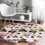 - RealHomes Dijital Baskılı Kaymaz Tabanlı Comfort Yuvarlak Halı - Realhomes Realhomes Dijital Baskılı Puan Temalı Renkli Yatak Odası Yıkanabilir Kaymaz Tabanlı Yuvarlak Kadife Halı Realhomes