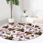 - RealHomes Dijital Baskılı Kaymaz Tabanlı Comfort Yuvarlak Halı - Realhomes Realhomes Dijital Baskılı Puan Temalı Renkli Yatak Odası Yıkanabilir Kaymaz Tabanlı Yuvarlak Kadife Halı Realhomes