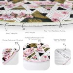 - RealHomes Dijital Baskılı Kaymaz Tabanlı Comfort Yuvarlak Halı - Realhomes Realhomes Dijital Baskılı Puan Temalı Renkli Yatak Odası Yıkanabilir Kaymaz Tabanlı Yuvarlak Kadife Halı Realhomes