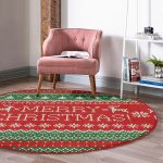 - RealHomes Dijital Baskılı Kaymaz Tabanlı Comfort Yuvarlak Halı - Realhomes  Merry Christmas Motifli Dijital Baskılı Renkli Salon ve Oturma Odası Yıkanabilir Kaymaz Tabanlı Yuvarlak Halı Realhomes