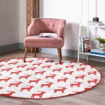 - RealHomes Dijital Baskılı Kaymaz Tabanlı Comfort Yuvarlak Halı - Realhomes Kırmızı Geyik Desenli Özel Tasarımlı Dijital Baskılı Modern Bordo Salon ve Oturma Odası Yıkanabilir Kaymaz Tabanlı Yuvarlak Halı Realhomes