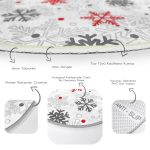 - RealHomes Dijital Baskılı Kaymaz Tabanlı Comfort Yuvarlak Halı - Realhomes  Yılbaşı Kar Desenli Özel Tasarımlı Dijital Baskılı Modern Krem Mutfak Yıkanabilir Kaymaz Tabanlı Yuvarlak Halı Realhomes