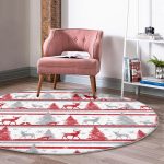 - RealHomes Dijital Baskılı Kaymaz Tabanlı Comfort Yuvarlak Halı - Realhomes  Realhomes Geyik ve Çam Ağaçları Dijital Baskılı Modern Bordo Mutfak Yıkanabilir Kaymaz Tabanlı Yuvarlak Halı Realhomes