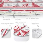 - RealHomes Dijital Baskılı Kaymaz Tabanlı Comfort Yuvarlak Halı - Realhomes  Realhomes Geyik ve Çam Ağaçları Dijital Baskılı Modern Bordo Mutfak Yıkanabilir Kaymaz Tabanlı Yuvarlak Halı Realhomes