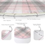 - RealHomes Dijital Baskılı Kaymaz Tabanlı Comfort Yuvarlak Halı - Realhomes  Realhomes Pembe Gri Ekose Desenli Çocuk ve Genç Odası Yıkanabilir Kaymaz Tabanlı Yuvarlak Halı Realhomes