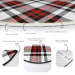 - RealHomes Dijital Baskılı Kaymaz Tabanlı Comfort Yuvarlak Halı - Realhomes  Realhomes Kırmızı Siyah Çapraz Ekose Desenli Renkli Ofis Yıkanabilir Kaymaz Tabanlı Yuvarlak Kadife Halı Realhomes