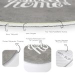 - RealHomes Dijital Baskılı Kaymaz Tabanlı Comfort Yuvarlak Halı - Realhomes Realhomes Home Sweet Dijital Baskılı Gri Koridor ve Antre Yıkanabilir Kaymaz Tabanlı Yuvarlak Halı Realhomes