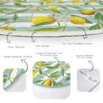 - RealHomes Dijital Baskılı Kaymaz Tabanlı Comfort Yuvarlak Halı - Realhomes Realhomes Yeşil Çizgili Limon Desenli Dijital Baskılı Gold Outdoor Yıkanabilir Kaymaz Tabanlı Yuvarlak Halı Realhomes