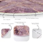 - RealHomes Dijital Baskılı Kaymaz Tabanlı Comfort Yuvarlak Halı - Realhomes  Altın Yaldızlı Mermer Desenli Dijital Baskılı Pembe Salon ve Oturma Odası Yıkanabilir Kaymaz Tabanlı Yuvarlak Halı Realhomes