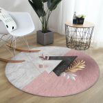 - RealHomes Dijital Baskılı Kaymaz Tabanlı Comfort Yuvarlak Halı - Realhomes  Modern Üçgen Mermer Desenli 3D Dijital Baskılı Gri Salon ve Oturma Odası Yıkanabilir Kaymaz Tabanlı Yuvarlak Halı Realhomes