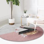 - RealHomes Dijital Baskılı Kaymaz Tabanlı Comfort Yuvarlak Halı - Realhomes  Modern Üçgen Mermer Desenli 3D Dijital Baskılı Gri Salon ve Oturma Odası Yıkanabilir Kaymaz Tabanlı Yuvarlak Halı Realhomes