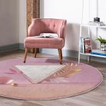 - RealHomes Dijital Baskılı Kaymaz Tabanlı Comfort Yuvarlak Halı - Realhomes  Pembe Zeminli Üçgen Mermer Motifli Modern Salon ve Oturma Odası Yıkanabilir Kaymaz Tabanlı Yuvarlak Halı Realhomes