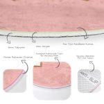 - RealHomes Dijital Baskılı Kaymaz Tabanlı Comfort Yuvarlak Halı - Realhomes  Gold ve Pembe Renkli Mermer Desenli Modern Salon Oturma Odası Yıkanabilir Kaymaz Tabanlı Yuvarlak Halı Realhomes