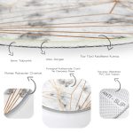 - RealHomes Dijital Baskılı Kaymaz Tabanlı Comfort Yuvarlak Halı - Realhomes  Mermer Zeminde Altın Geometrik Şekiller Özel Tasarımlı Gri Mutfak Yıkanabilir Kaymaz Tabanlı Yuvarlak Halı Realhomes