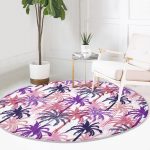 - RealHomes Dijital Baskılı Kaymaz Tabanlı Comfort Yuvarlak Halı - Realhomes  Realhomes Pudra Renkler Ananas Desenli Özel Tasarım Pembe Outdoor Yıkanabilir Kaymaz Tabanlı Yuvarlak Halı Realhomes
