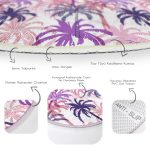 - RealHomes Dijital Baskılı Kaymaz Tabanlı Comfort Yuvarlak Halı - Realhomes  Realhomes Pudra Renkler Ananas Desenli Özel Tasarım Pembe Outdoor Yıkanabilir Kaymaz Tabanlı Yuvarlak Halı Realhomes