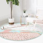 - RealHomes Dijital Baskılı Kaymaz Tabanlı Comfort Yuvarlak Halı - Realhomes  Realhomes Geometrik Şekilli Mermer Desenleri Modern Pembe Mutfak Yıkanabilir Kaymaz Tabanlı Yuvarlak Halı Realhomes