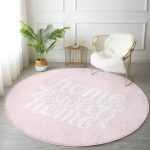 - RealHomes Dijital Baskılı Kaymaz Tabanlı Comfort Yuvarlak Halı - Realhomes Realhomes Home Sweet Dijital Baskılı Pembe Koridor ve Antre Yıkanabilir Kaymaz Tabanlı Yuvarlak Halı Realhomes