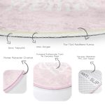 - RealHomes Dijital Baskılı Kaymaz Tabanlı Comfort Yuvarlak Halı - Realhomes Realhomes Home Sweet Dijital Baskılı Pembe Koridor ve Antre Yıkanabilir Kaymaz Tabanlı Yuvarlak Halı Realhomes