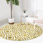 - RealHomes Dijital Baskılı Kaymaz Tabanlı Comfort Yuvarlak Halı - Realhomes  Realhomes Geometrik Şekilli Altın Detaylı Modern Gold Mutfak Yıkanabilir Kaymaz Tabanlı Yuvarlak Halı Realhomes