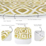 - RealHomes Dijital Baskılı Kaymaz Tabanlı Comfort Yuvarlak Halı - Realhomes  Realhomes Geometrik Şekilli Altın Detaylı Modern Gold Mutfak Yıkanabilir Kaymaz Tabanlı Yuvarlak Halı Realhomes