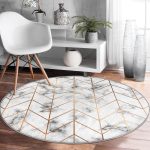 - RealHomes Dijital Baskılı Kaymaz Tabanlı Comfort Yuvarlak Halı - Realhomes  Realhomes Mermer Zeminli Geometrik Desenli Modern Gri Mutfak Yıkanabilir Kaymaz Tabanlı Yuvarlak Halı Realhomes