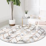 - RealHomes Dijital Baskılı Kaymaz Tabanlı Comfort Yuvarlak Halı - Realhomes  Realhomes Mermer Zeminli Geometrik Desenli Modern Gri Mutfak Yıkanabilir Kaymaz Tabanlı Yuvarlak Halı Realhomes