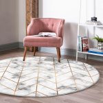 - RealHomes Dijital Baskılı Kaymaz Tabanlı Comfort Yuvarlak Halı - Realhomes  Realhomes Mermer Zeminli Geometrik Desenli Modern Gri Mutfak Yıkanabilir Kaymaz Tabanlı Yuvarlak Halı Realhomes