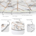 - RealHomes Dijital Baskılı Kaymaz Tabanlı Comfort Yuvarlak Halı - Realhomes  Realhomes Mermer Zeminli Geometrik Desenli Modern Gri Mutfak Yıkanabilir Kaymaz Tabanlı Yuvarlak Halı Realhomes