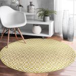 - RealHomes Dijital Baskılı Kaymaz Tabanlı Comfort Yuvarlak Halı - Realhomes  Altın Renkli Geometrik Desenli Özel Tasarım Gold Koridor ve Antre Yıkanabilir Kaymaz Tabanlı Yuvarlak Halı Realhomes